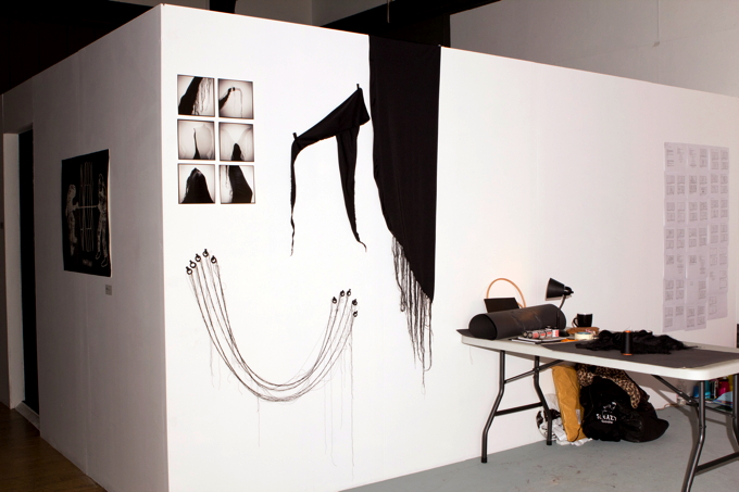 Hrafnhildur Halldórsdóttir's studio space, Mackintosh Museum, GSA, Three Points of Contact Residency (2012) 
