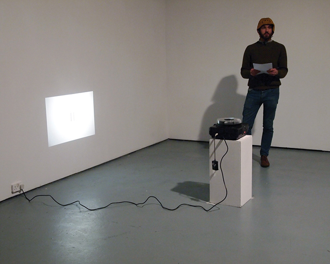 Richard Taylor - Hutchinsons Tack - reading with apparatus PerformingNOW Generator Projects 2014