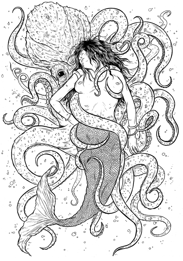 Michael Cottage - Mermaid-Octopus.